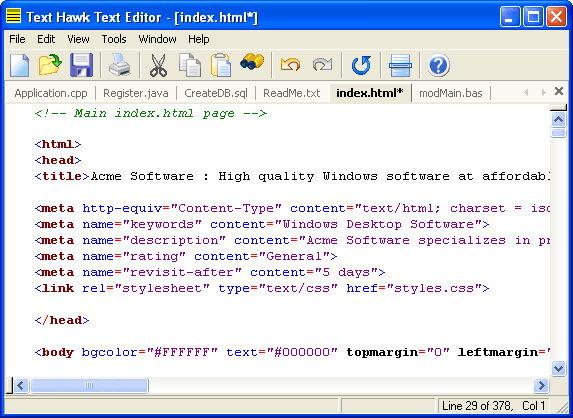 Syntax Highlighter HTML Editor