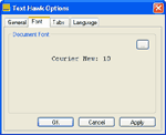 Text Hawk's Font Options Tab