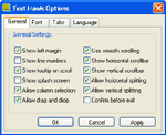 Text Hawk's General Options Tab